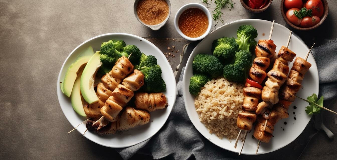 Grilled chicken skewers